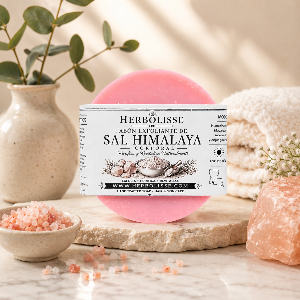 Himalayan Pink Salt Body Soap | Exfoliating & Mineral Glow