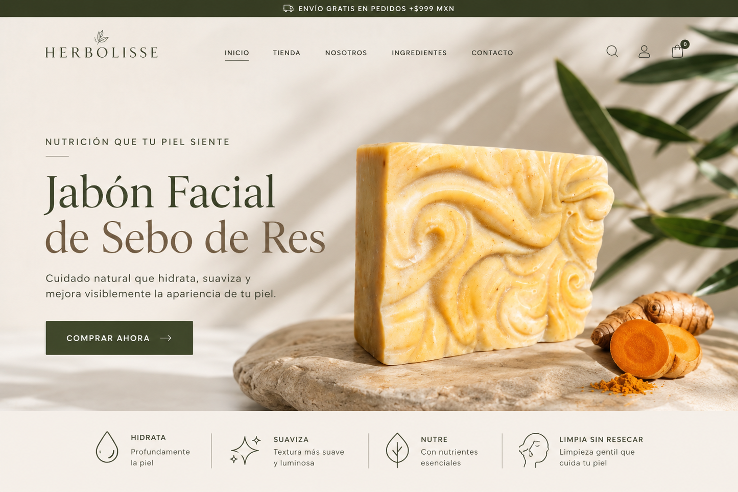 Nourishing Beef Tallow Facial Soap